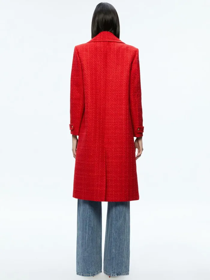 Womens Jackets Coats Alice Olivia Nicholas Double Breasted Coat Bright Ruby
