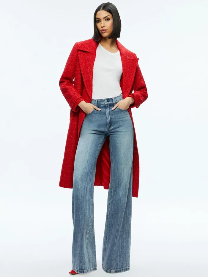 Womens Jackets Coats Alice Olivia Nicholas Double Breasted Coat Bright Ruby
