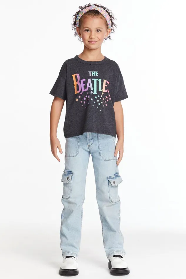 WomensKids Chaser Brand Music The Beatles Rainbow Logo Girls Tee