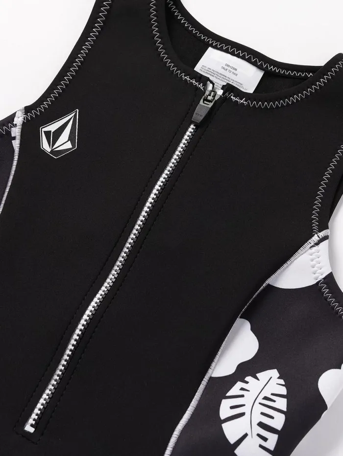 Womens Modulator 1mm Front Zip Short John Wetsuit 8211 Black Womens Volcom Swim