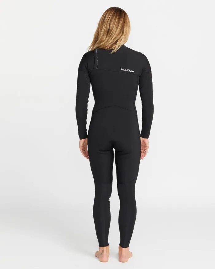 Womens Modulator 32mm Long Sleeve Chest Zip Fullsuit 8211 Black Womens Volcom Wetsuits
