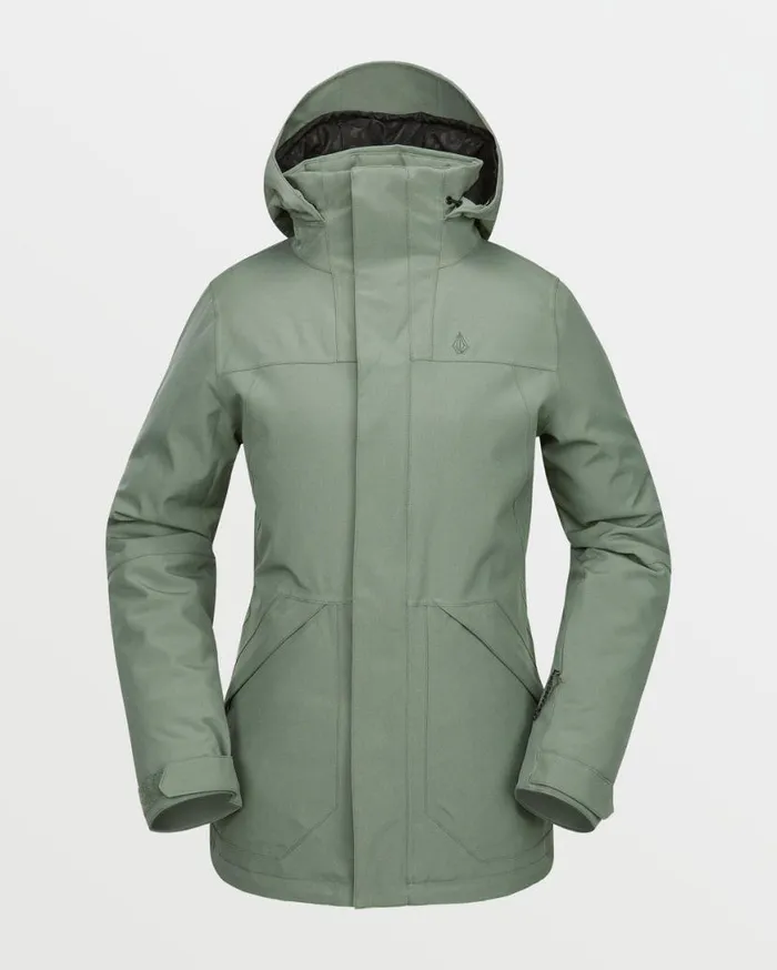 Womens Shelter 3D Stretch Jacket 8211 Lichen Green Womens Volcom Jackets