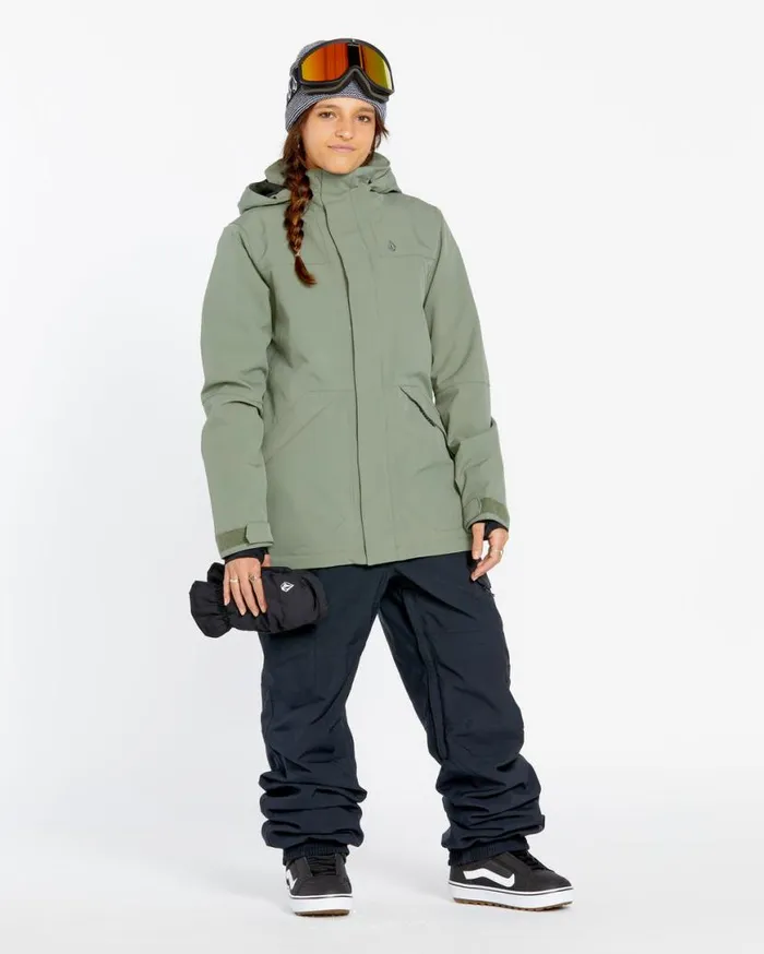 Womens Shelter 3D Stretch Jacket 8211 Lichen Green Womens Volcom Jackets