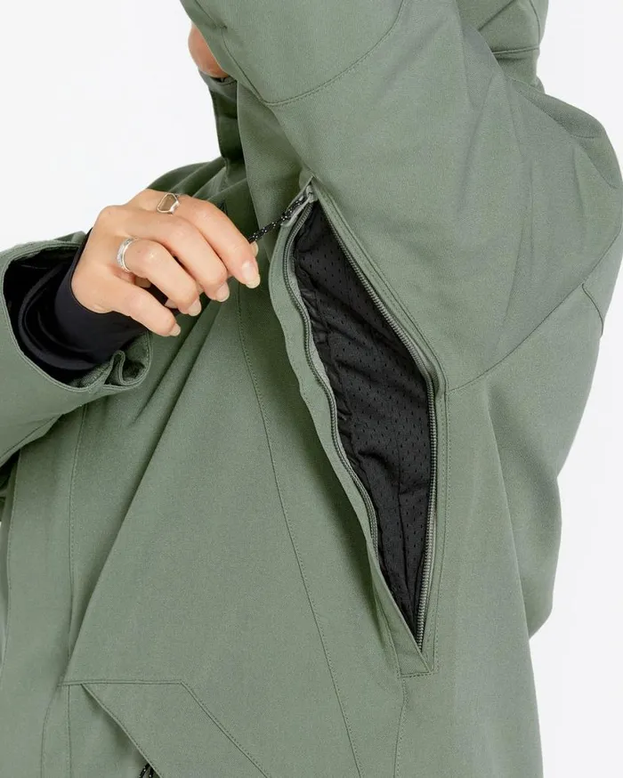 Womens Shelter 3D Stretch Jacket 8211 Lichen Green Womens Volcom Jackets