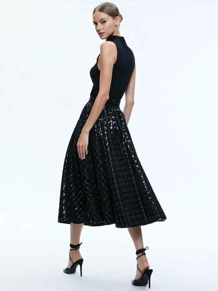 Womens Skirts Alice Olivia Nilda Voluminous Skirt Black
