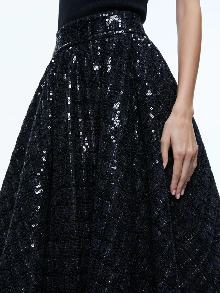 Womens Skirts Alice Olivia Nilda Voluminous Skirt Black
