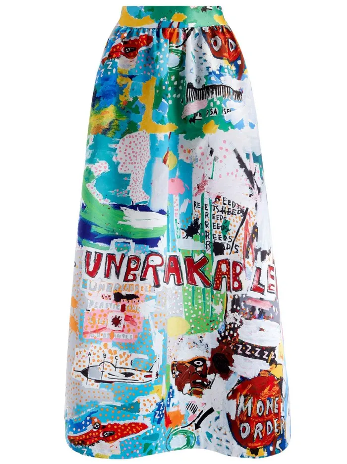 Womens Skirts Alice Olivia X Basquiat Tina Tea Length Skirt Unbreakable
