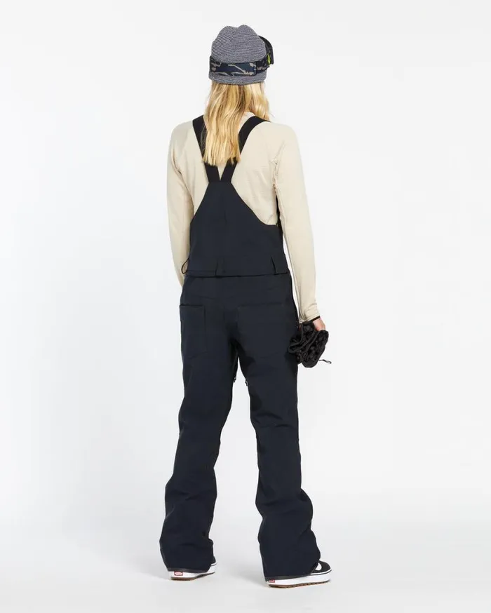 Womens Swift Bib Overalls 8211 Black Womens Volcom Pants