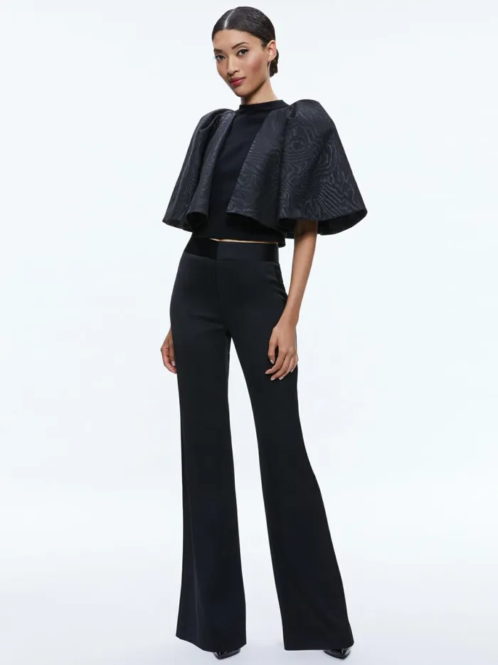 Womens Tops Alice Olivia Sergia Cape Sleeve Top Black