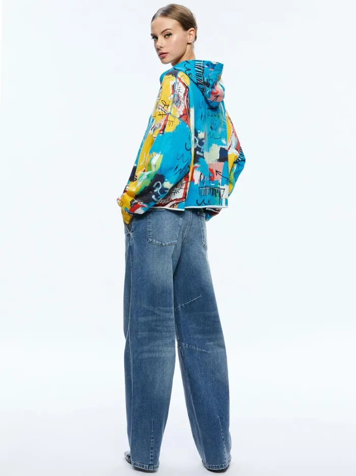 Womens Tops Alice Olivia X Basquiat Sunny Cropped Hoodie Untitled