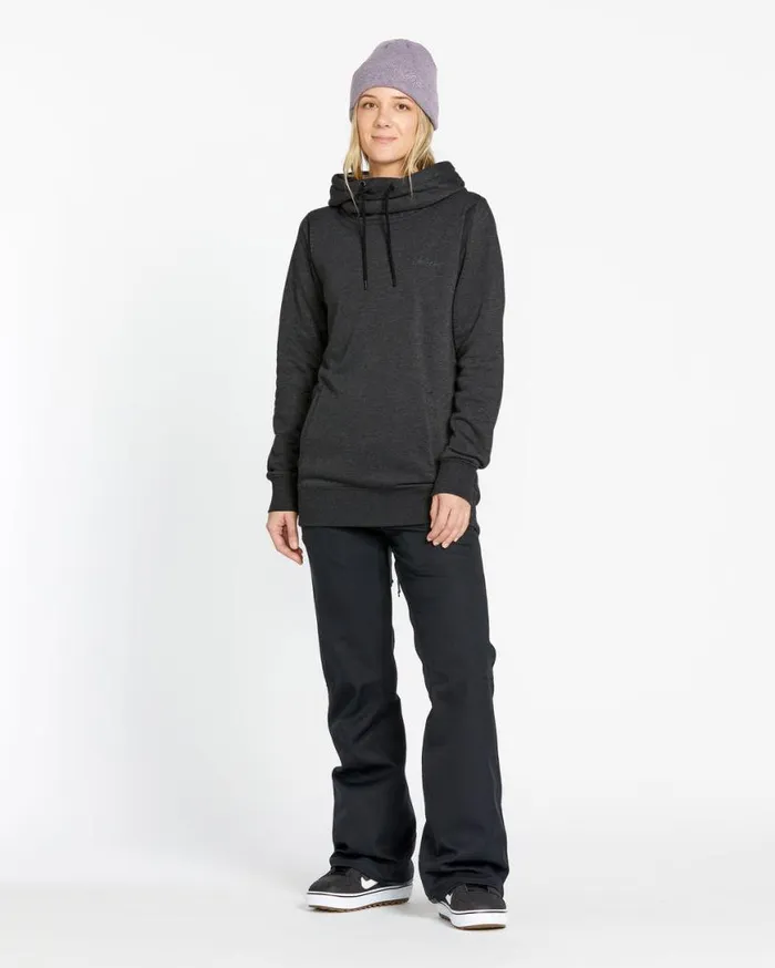 Womens Tower Pullover Fleece 8211 Black Womens Volcom Hoodies and Sweatshirts