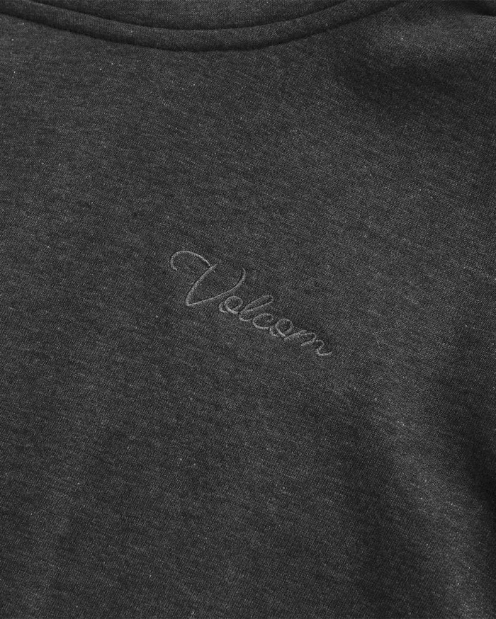 Womens Tower Pullover Fleece 8211 Black Womens Volcom Hoodies and Sweatshirts