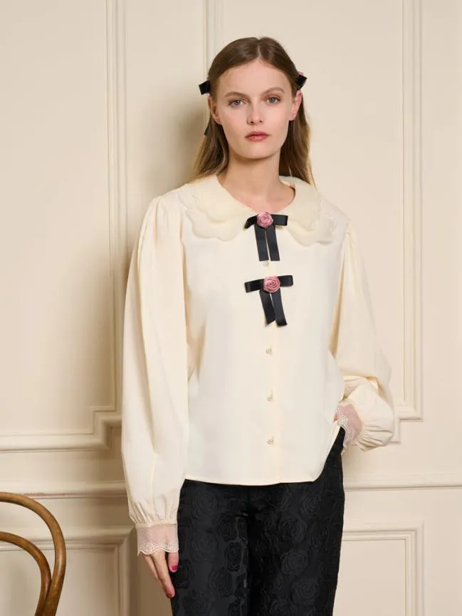 Womenswear Almond Rose Blouse Ivory Cream Sister Jane