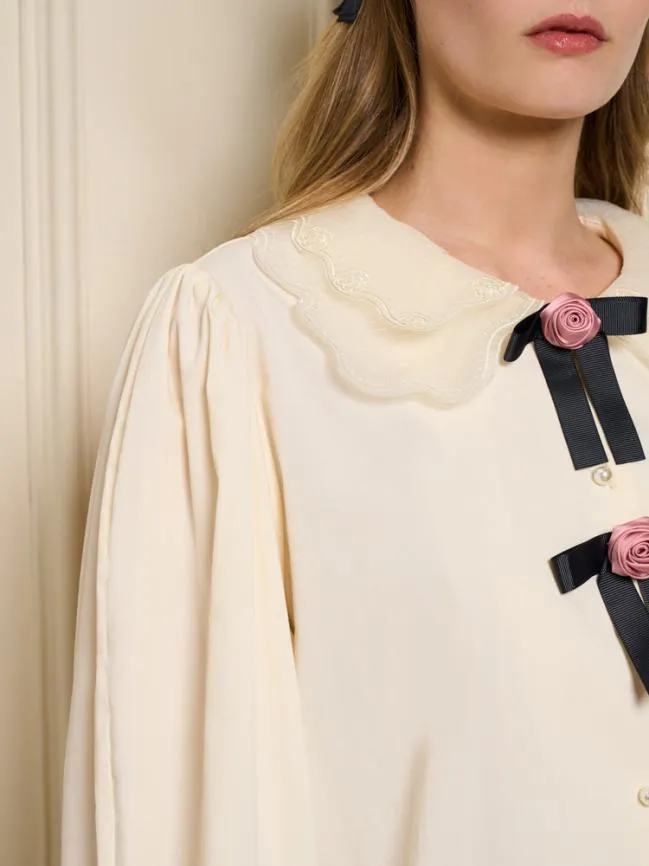 Womenswear Almond Rose Blouse Ivory Cream Sister Jane Womenswear Almond Rose Blouse Ivory Cream Sister Jane