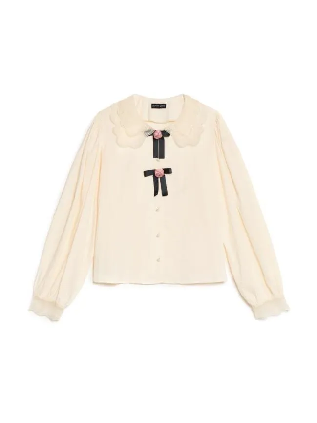 Womenswear Almond Rose Blouse Ivory Cream Sister Jane Womenswear Almond Rose Blouse Ivory Cream Sister Jane