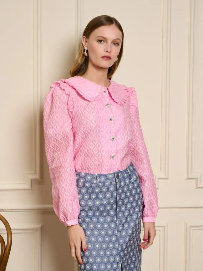Womenswear Bonbons Organza Blouse Peony Pink Sister Jane