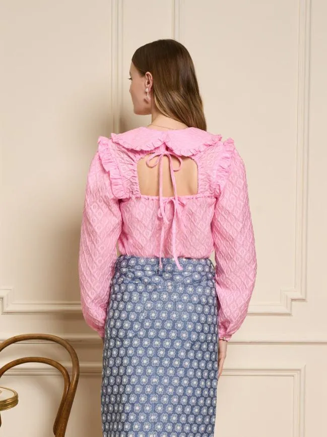 Womenswear Bonbons Organza Blouse Peony Pink Sister Jane Womenswear Bonbons Organza Blouse Peony Pink Sister Jane