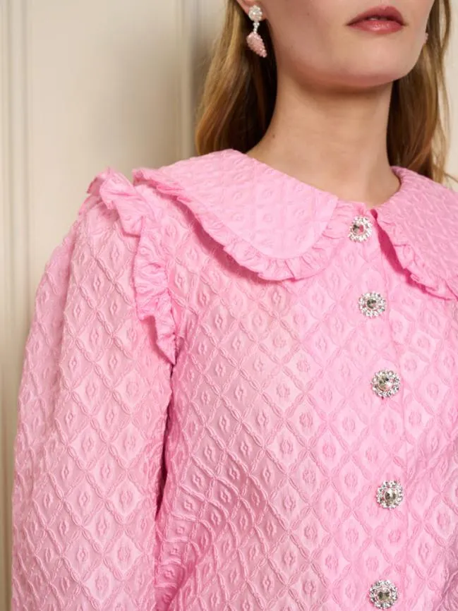 Womenswear Bonbons Organza Blouse Peony Pink Sister Jane Womenswear Bonbons Organza Blouse Peony Pink Sister Jane