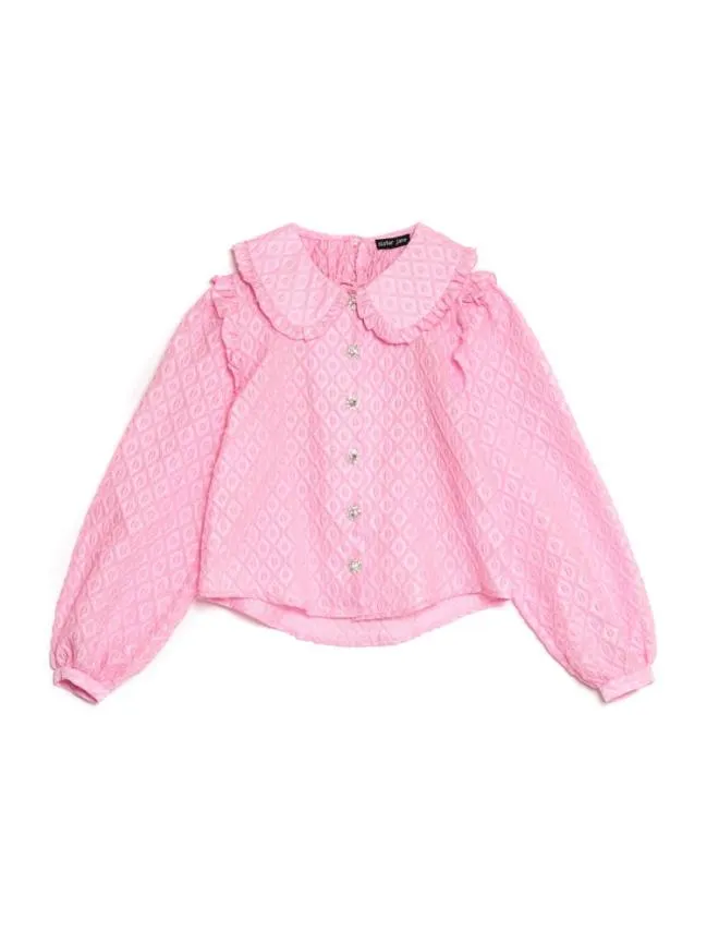 Womenswear Bonbons Organza Blouse Peony Pink Sister Jane Womenswear Bonbons Organza Blouse Peony Pink Sister Jane