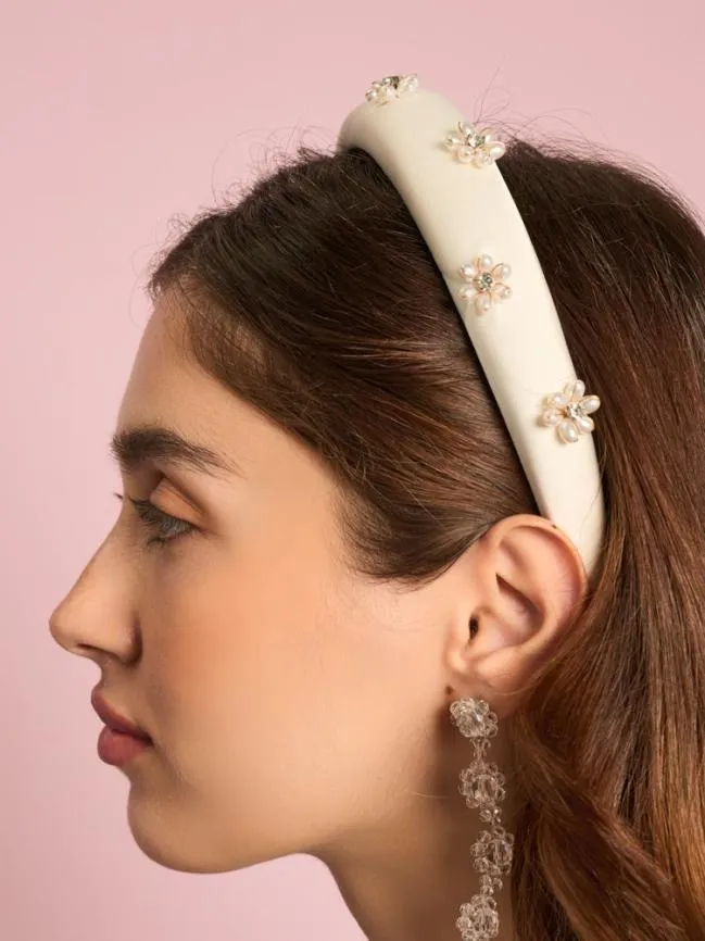 Womenswear Chai Pearl Headband Pearled White Sister Jane Womenswear Chai Pearl Headband Pearled White Sister Jane