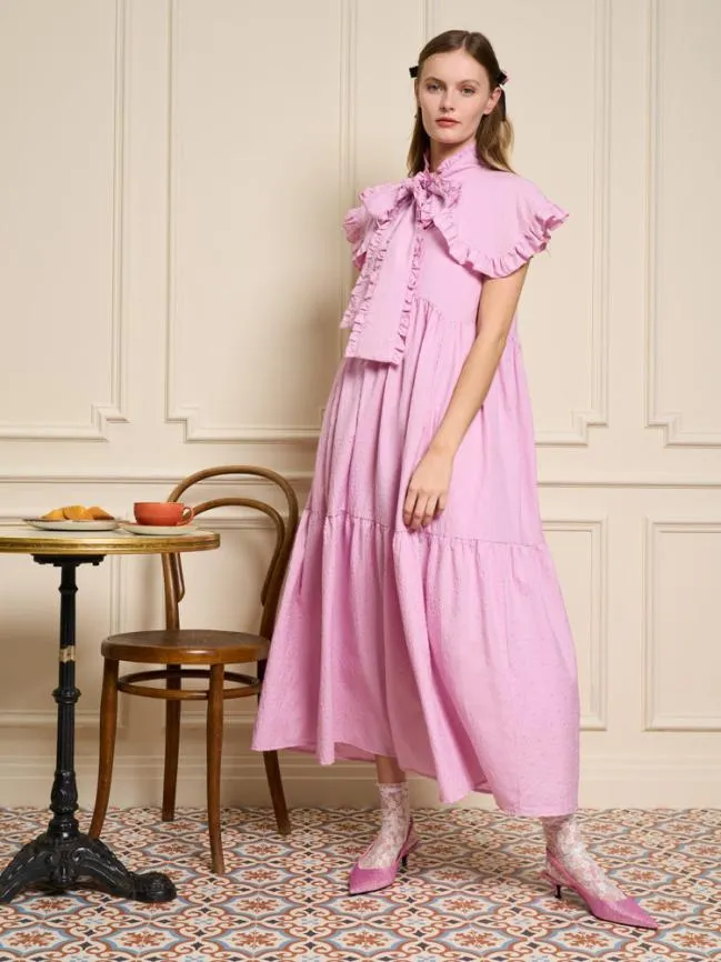 Womenswear Cheri Bow Midi Dress Baby Pink Sister Jane