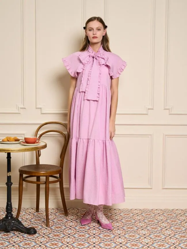 Womenswear Cheri Bow Midi Dress Baby Pink Sister Jane Womenswear Cheri Bow Midi Dress Baby Pink Sister Jane