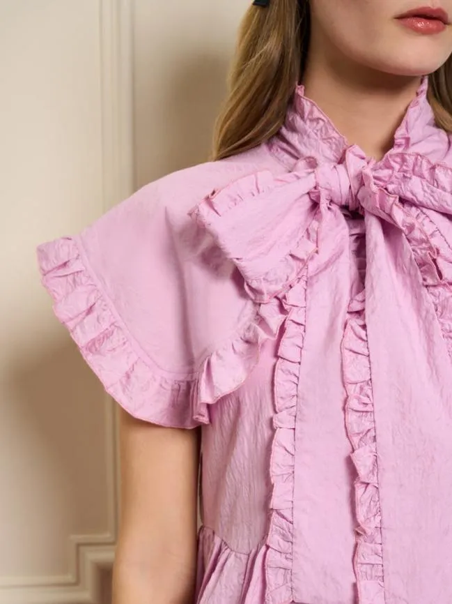 Womenswear Cheri Bow Midi Dress Baby Pink Sister Jane Womenswear Cheri Bow Midi Dress Baby Pink Sister Jane