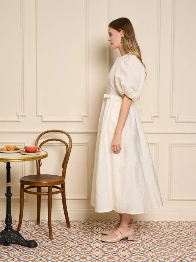 Womenswear Choux Organza Midi Dress Pearled Ivory Sister Jane Womenswear Choux Organza Midi Dress Pearled Ivory Sister Jane