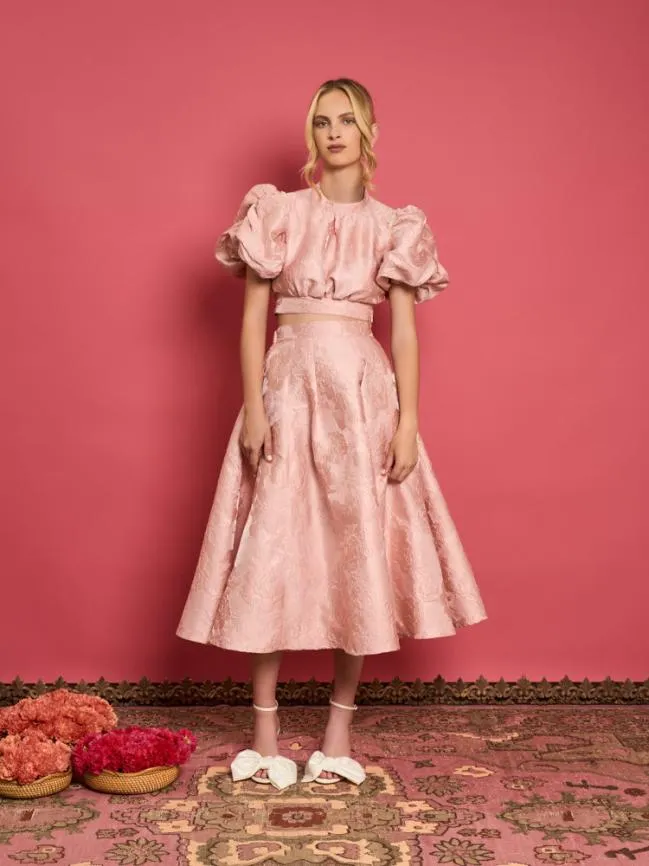 Womenswear DREAM Amber Jacquard Tie Top Rose Quartz Sister Jane Womenswear DREAM Amber Jacquard Tie Top Rose Quartz Sister Jane