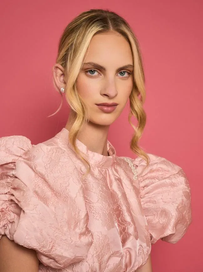 Womenswear DREAM Amber Jacquard Tie Top Rose Quartz Sister Jane Womenswear DREAM Amber Jacquard Tie Top Rose Quartz Sister Jane