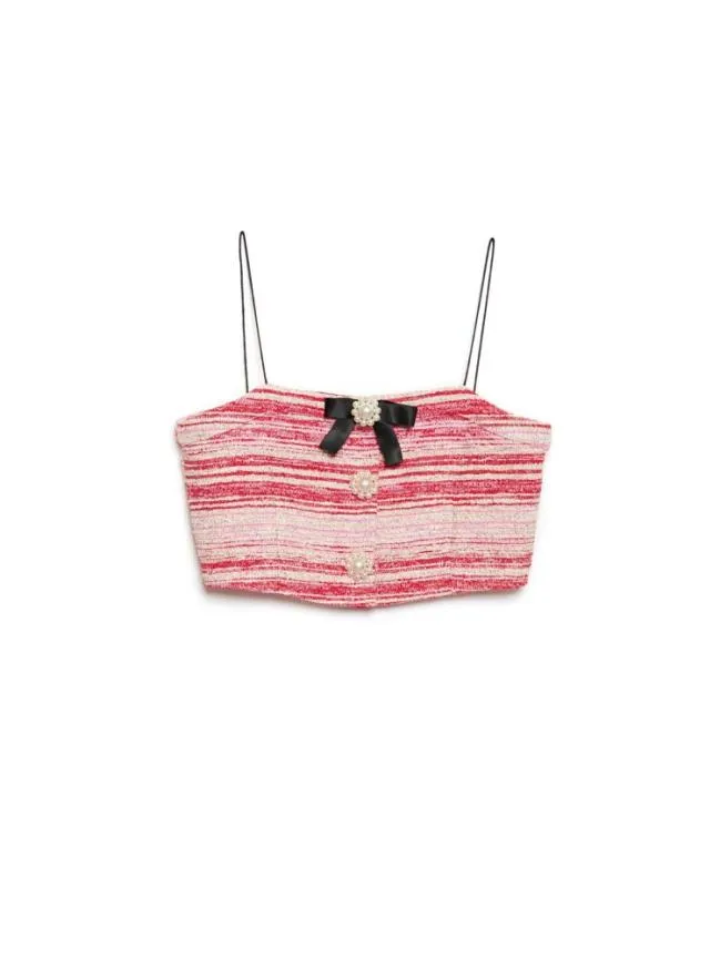Womenswear DREAM Harp Boucle Cami Top Ruby Red Sister Jane Womenswear DREAM Harp Boucle Cami Top Ruby Red Sister Jane