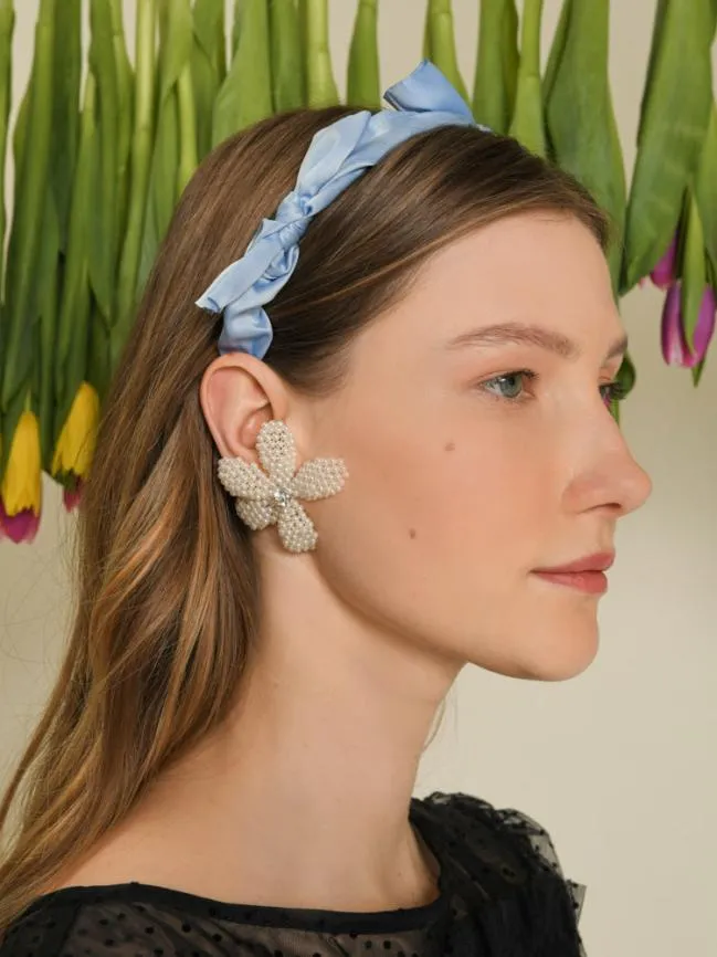 Womenswear DREAM Lotte Ruched Bow Headband Cornflower Blue Sister Jane Womenswear DREAM Lotte Ruched Bow Headband Cornflower Blue Sister Jane