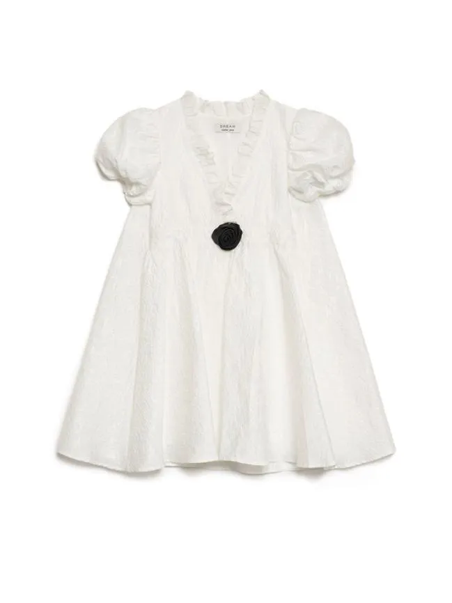 Womenswear DREAM Lotus Jacquard Mini Dress Pearled White Sister Jane Womenswear DREAM Lotus Jacquard Mini Dress Pearled White Sister Jane