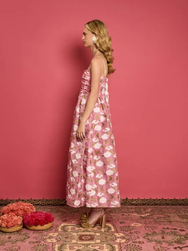 Womenswear DREAM Pansy Jacquard Ruffle Dress French Rose Sister Jane Womenswear DREAM Pansy Jacquard Ruffle Dress French Rose Sister Jane