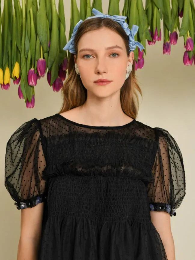 Womenswear DREAM Sofie Spot Tulle Top Black Sister Jane Womenswear DREAM Sofie Spot Tulle Top Black Sister Jane