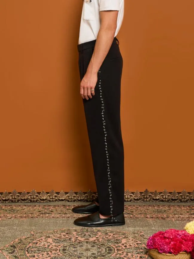 Womenswear Dylan Bead Trim Trousers Black Sister Jane Womenswear Dylan Bead Trim Trousers Black Sister Jane