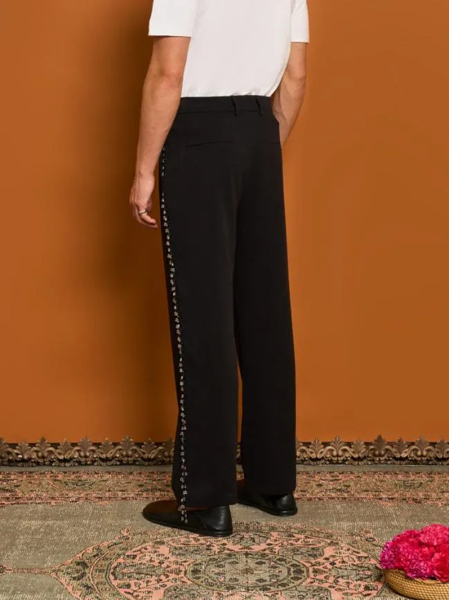 Womenswear Dylan Bead Trim Trousers Black Sister Jane Womenswear Dylan Bead Trim Trousers Black Sister Jane