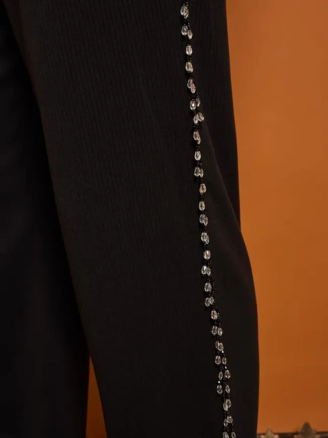 Womenswear Dylan Bead Trim Trousers Black Sister Jane Womenswear Dylan Bead Trim Trousers Black Sister Jane