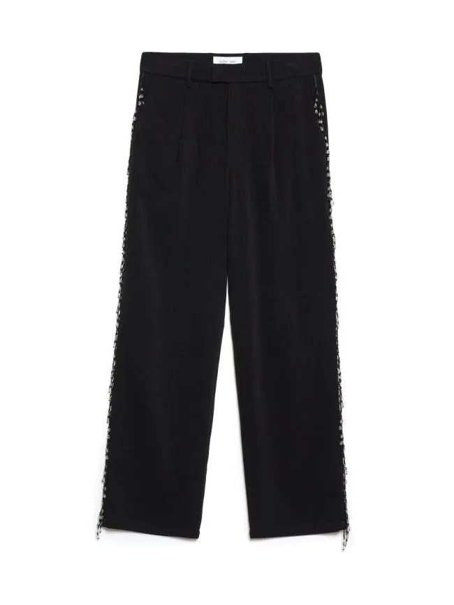 Womenswear Dylan Bead Trim Trousers Black Sister Jane Womenswear Dylan Bead Trim Trousers Black Sister Jane