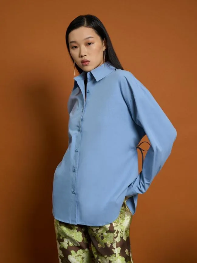 Womenswear Ghospell Astin Eyelet Shirt Stone Blue Sister Jane