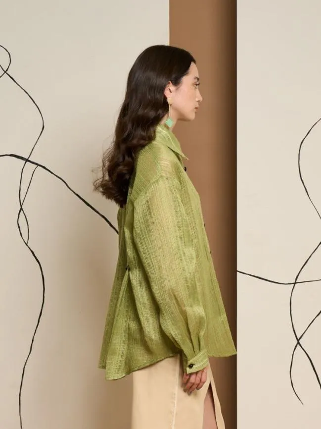 Womenswear Ghospell Della Oversized Shirt Olive Green Sister Jane Womenswear Ghospell Della Oversized Shirt Olive Green Sister Jane