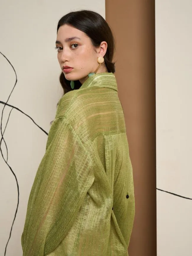 Womenswear Ghospell Della Oversized Shirt Olive Green Sister Jane Womenswear Ghospell Della Oversized Shirt Olive Green Sister Jane