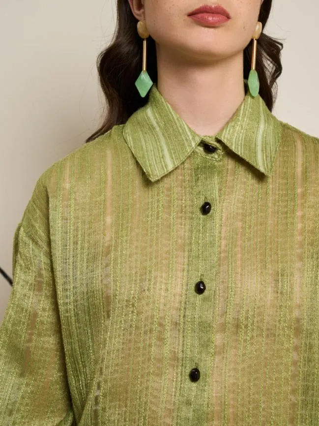 Womenswear Ghospell Della Oversized Shirt Olive Green Sister Jane Womenswear Ghospell Della Oversized Shirt Olive Green Sister Jane