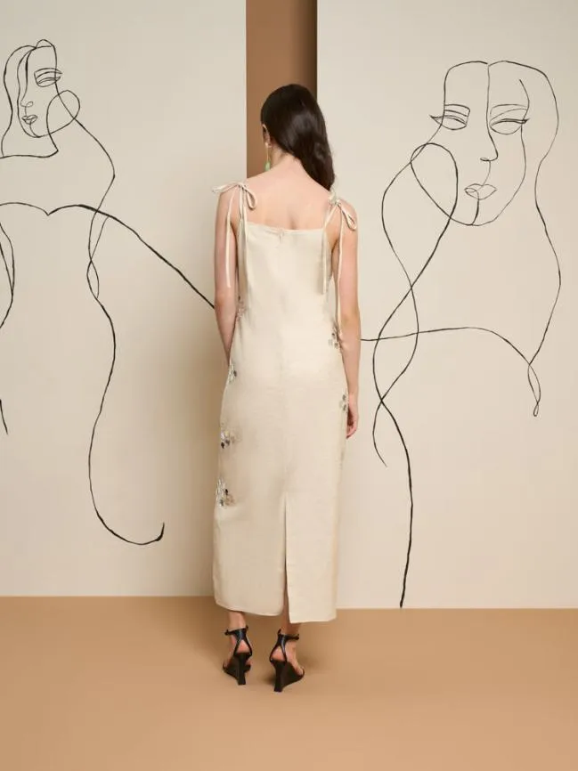 Womenswear Ghospell Frankie Mirror Midi Dress Ivory Sister Jane Womenswear Ghospell Frankie Mirror Midi Dress Ivory Sister Jane