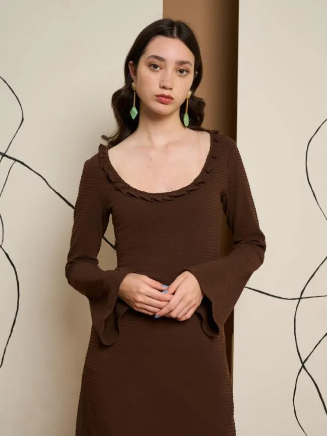 Womenswear Ghospell Jenna Midi Dress Black Cool Sister Jane Womenswear Ghospell Jenna Midi Dress Black Cool Sister Jane