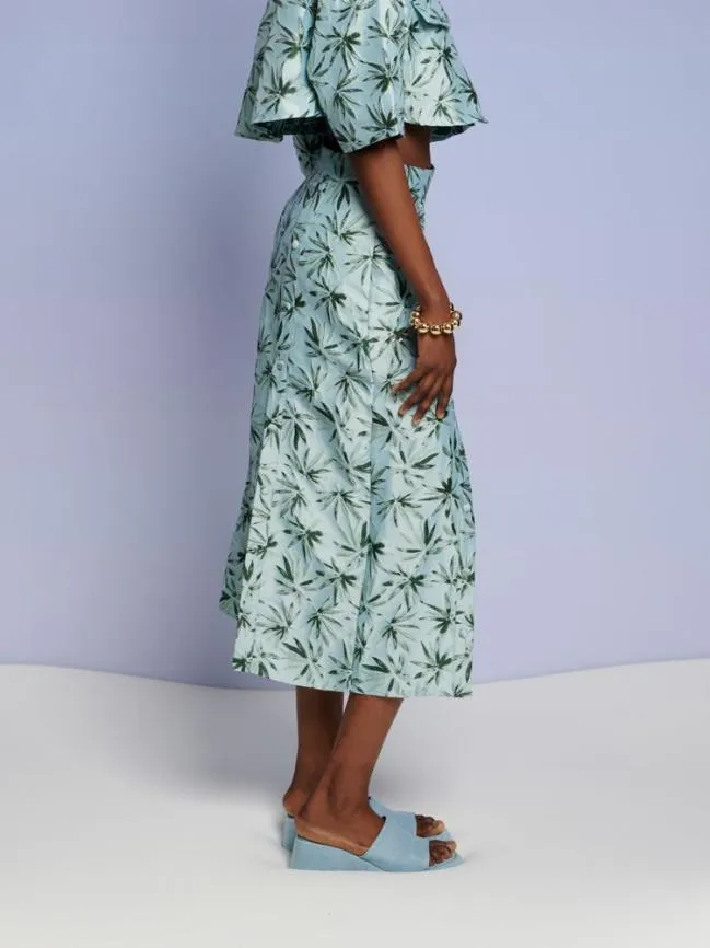 Womenswear Ghospell Palmer Button Midi Skirt Celadon Green Sister Jane Womenswear Ghospell Palmer Button Midi Skirt Celadon Green Sister Jane