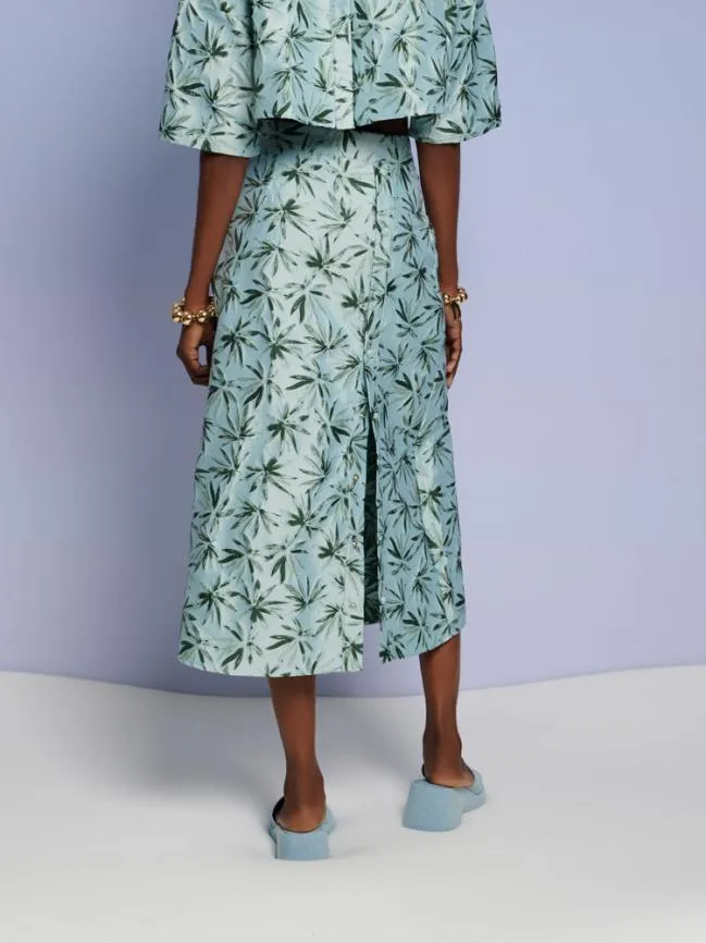 Womenswear Ghospell Palmer Button Midi Skirt Celadon Green Sister Jane Womenswear Ghospell Palmer Button Midi Skirt Celadon Green Sister Jane