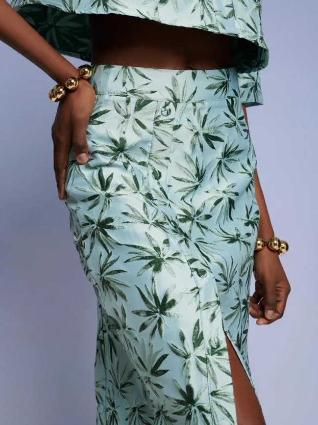 Womenswear Ghospell Palmer Button Midi Skirt Celadon Green Sister Jane Womenswear Ghospell Palmer Button Midi Skirt Celadon Green Sister Jane