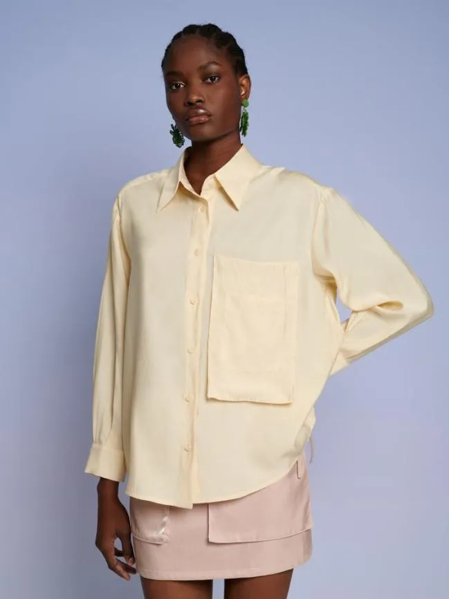 Womenswear Ghospell Reina Double Pocket Shirt Pastel Yellow Sister Jane