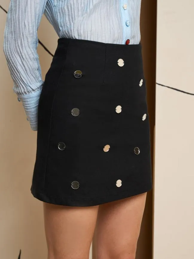 Womenswear Ghospell Tabi Mirror Mini Skirt Ink Black Sister Jane Womenswear Ghospell Tabi Mirror Mini Skirt Ink Black Sister Jane